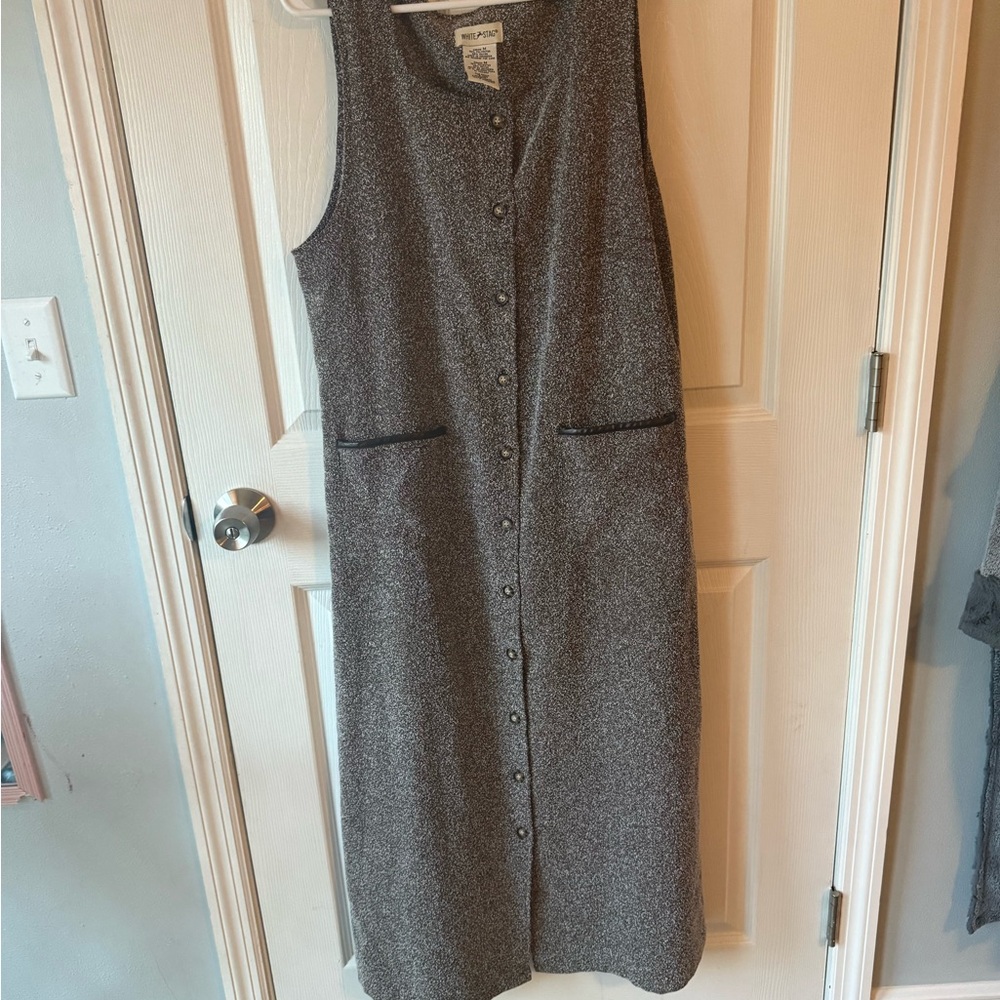 White Stag VTG Brown Textured‎ Dress Autumn Fall